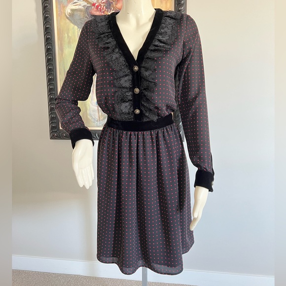 NWT THE KOOPLES Embellished Polka-Dot Dress - Picture 10 of 12